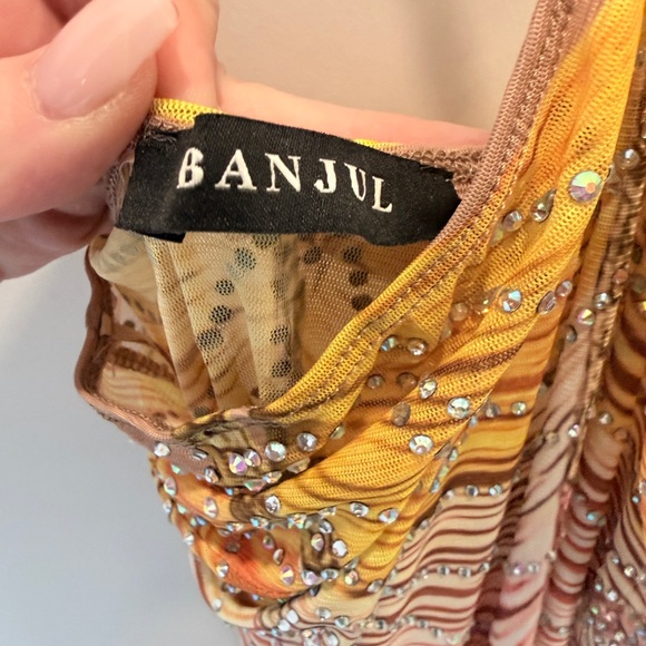 Banjul Rainbow Rhinestone Swirl Mini Dress small - Picture 5 of 6